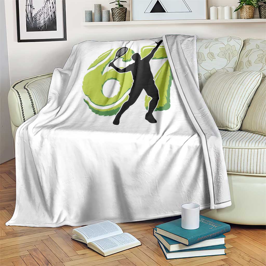Funny Gen Z Alpha Gift Throw Blanket Six Seven Meme Tennis Lover - Wonder Print Shop