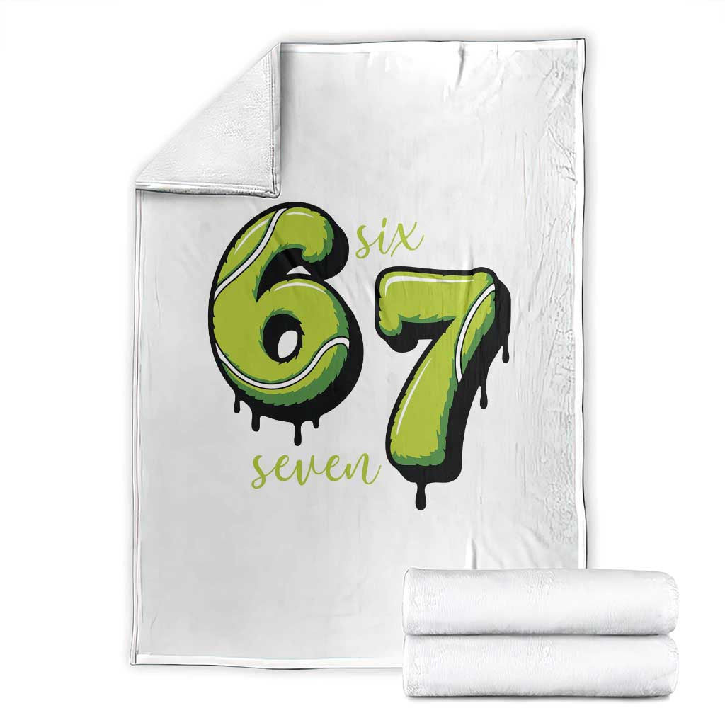 Six Seven Meme Tennis Lover Throw Blanket Gen Alpha Slang Gift - Wonder Print Shop