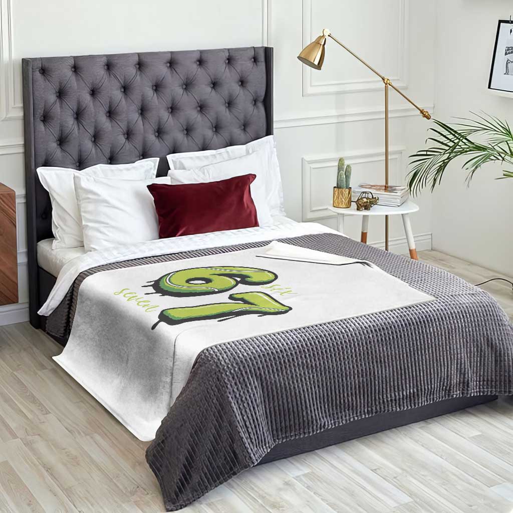 Six Seven Meme Tennis Lover Throw Blanket Gen Alpha Slang Gift - Wonder Print Shop