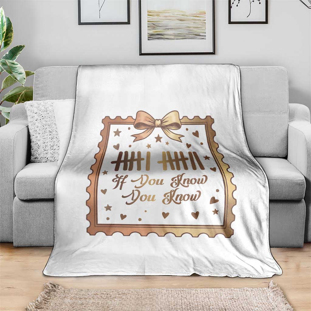 If You Know You Know Six Seven Meme Throw Blanket African American Gift