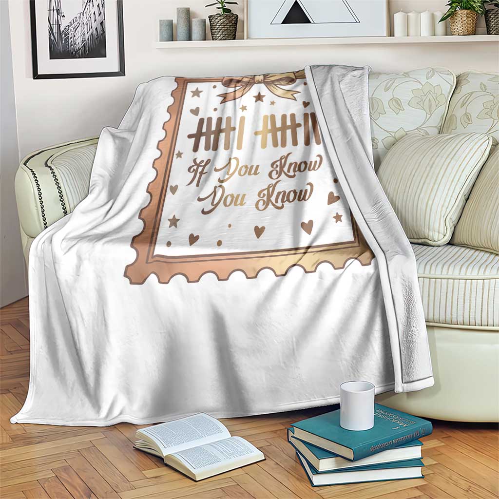 If You Know You Know Six Seven Meme Throw Blanket African American Gift