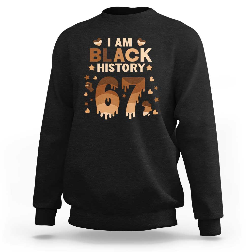 Funny Melanin Six Seven Meme Sweatshirt African American Gift - Wonder Print Shop