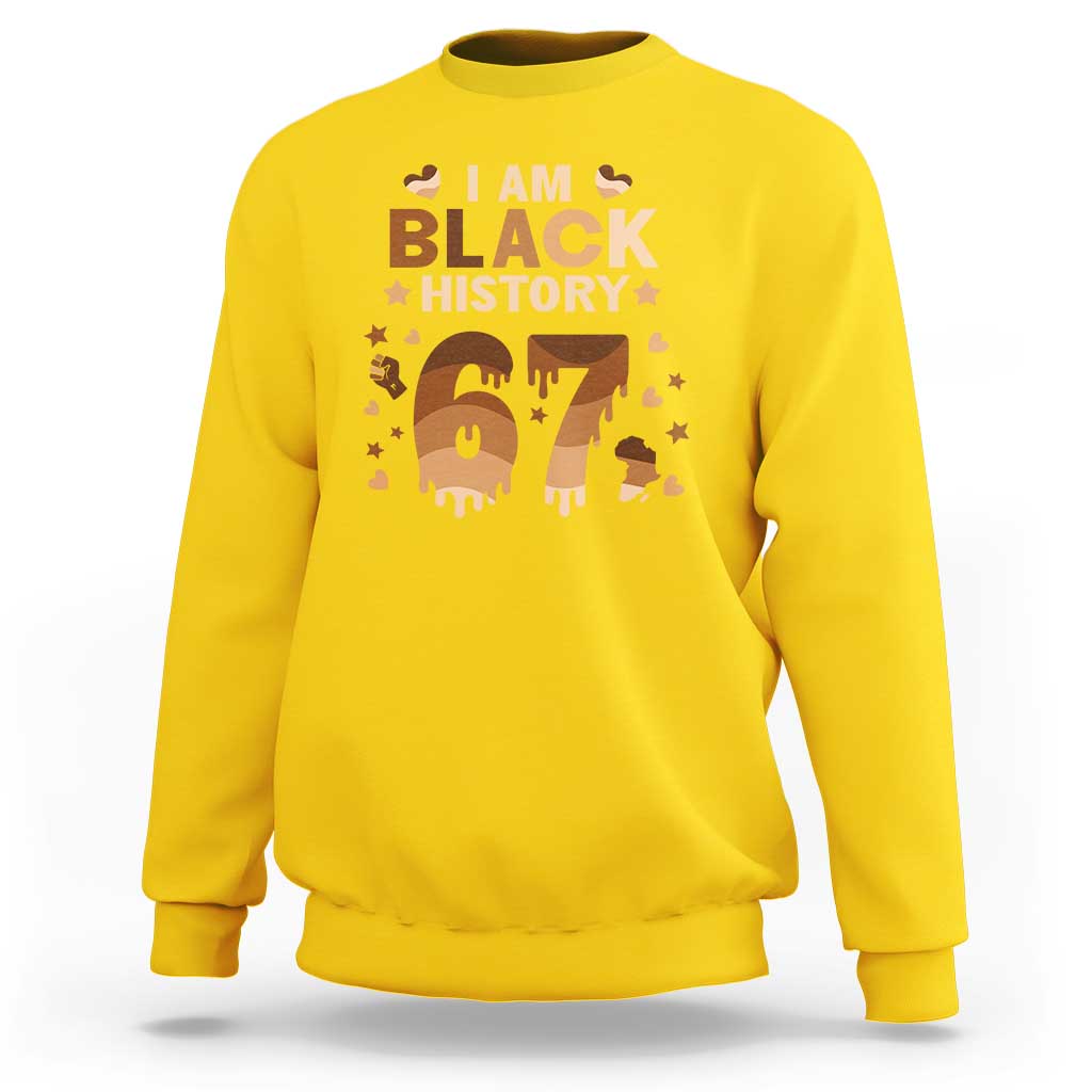 Funny Melanin Six Seven Meme Sweatshirt African American Gift - Wonder Print Shop