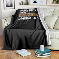 Funny Black History Month Loading Throw Blanket Six Seven Meme