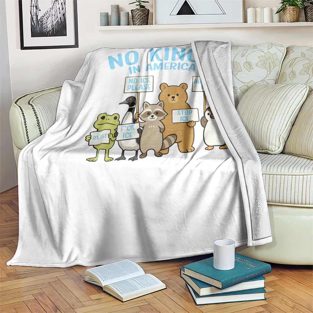 Funny Protest Animals Abolish Ice Throw Blanket Minneapolis USA Support Gift