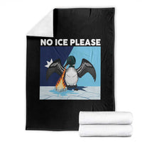 Funny Fire Breathing Loon Throw Blanket No Ice Please