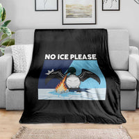Funny Fire Breathing Loon Throw Blanket No Ice Please