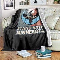 Stand With Minnesota Throw Blanket Common Loon Pride Support