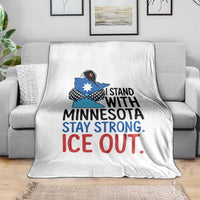 Minnesota Pride Common Loon Throw Blanket Stand With Minnesota Ice Out