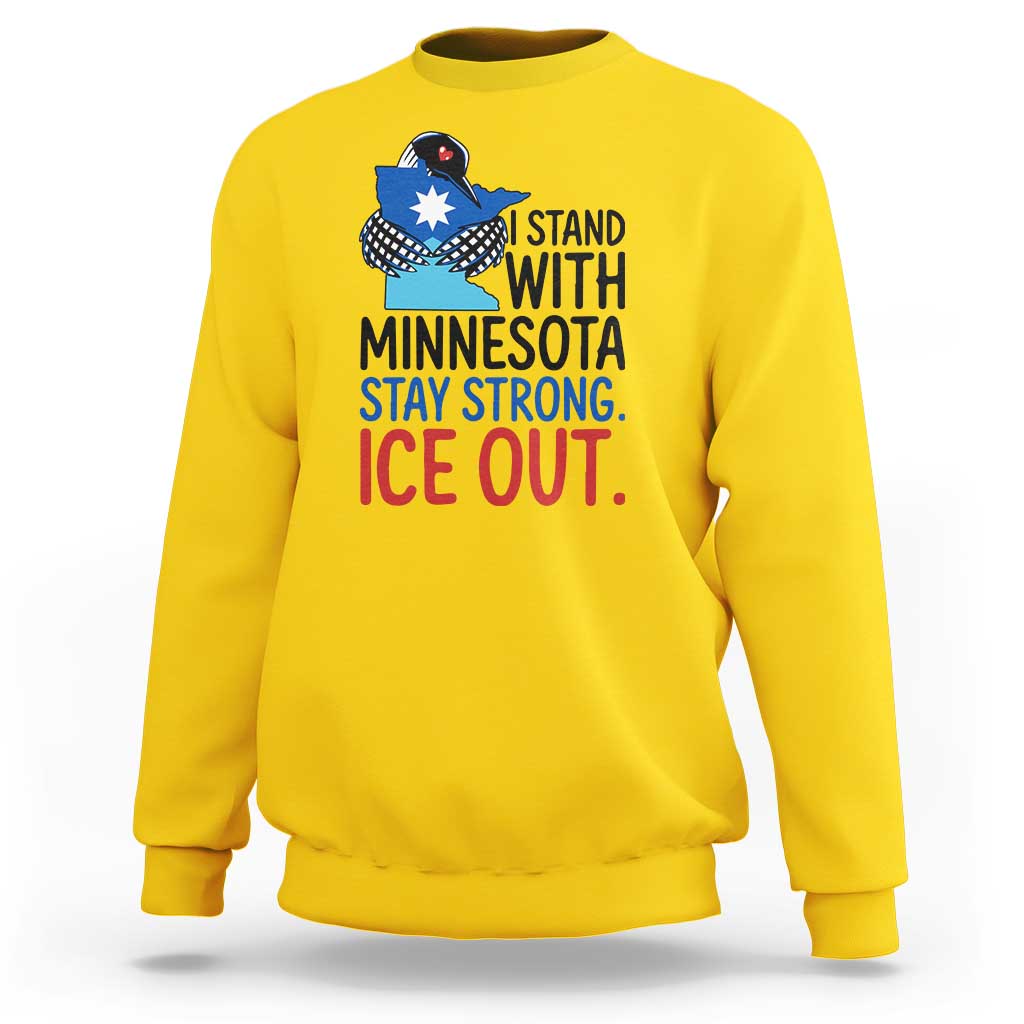 Minnesota Pride Common Loon Sweatshirt Stand With Minnesota Ice Out