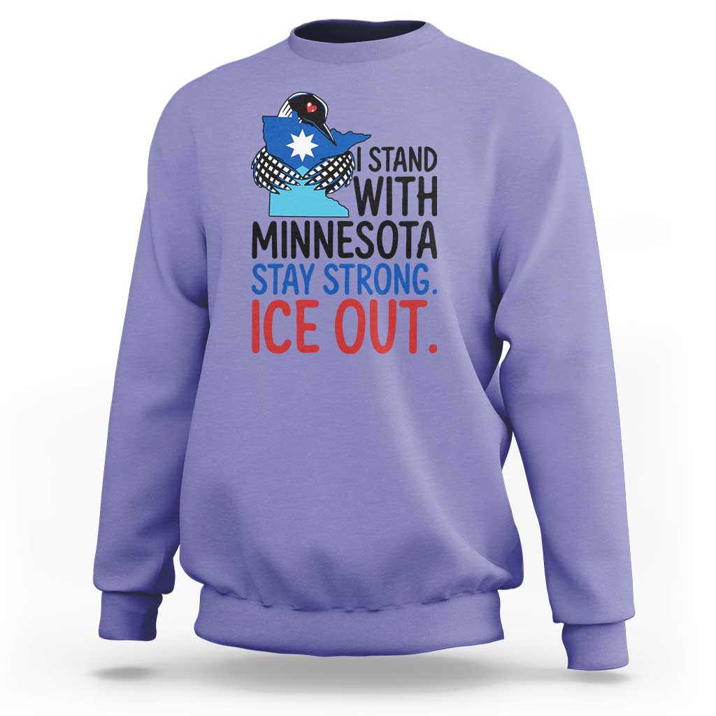 Minnesota Pride Common Loon Sweatshirt Stand With Minnesota Ice Out