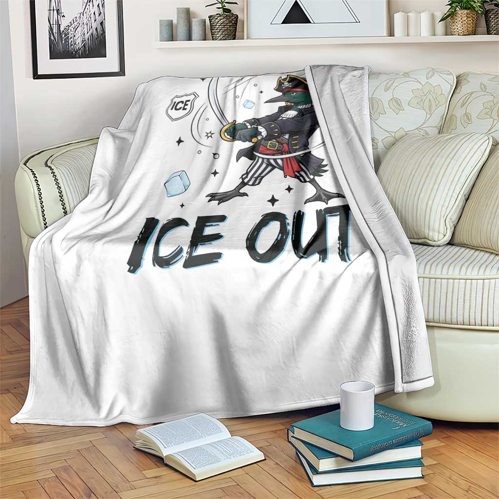 Funny Pirate Common Loon Minnesota Defends Abolish Ice Throw Blanket