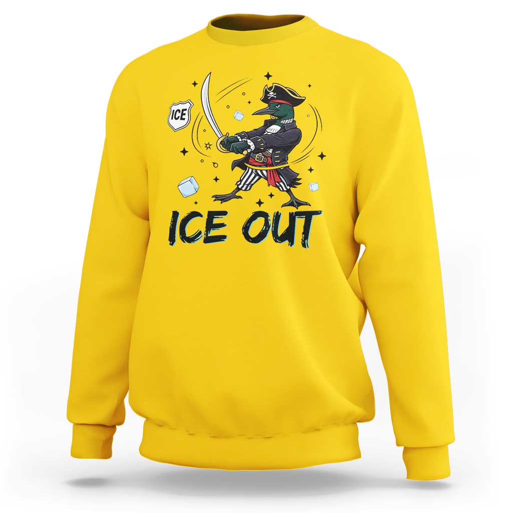 Funny Pirate Common Loon Minnesota Defends Abolish Ice Sweatshirt