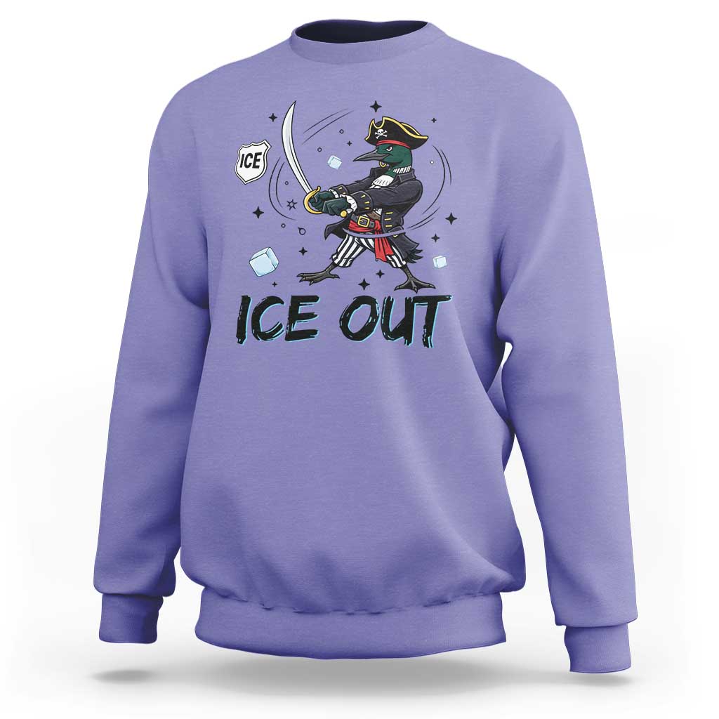 Funny Pirate Common Loon Minnesota Defends Abolish Ice Sweatshirt