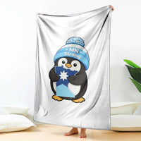 MN Strong Cute Penguin Throw Blanket Minnesota State Pride Gift