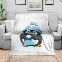 MN Strong Cute Penguin Throw Blanket Minnesota State Pride Gift