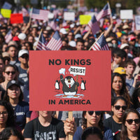 Funny Penguin Protest Protest Sign No Kings In America