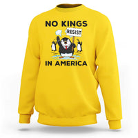 Funny Penguin Protest Sweatshirt No Kings In America