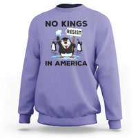 Funny Penguin Protest Sweatshirt No Kings In America
