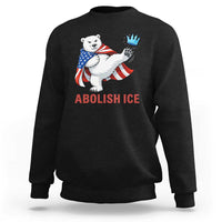 Abolish Ice Sweatshirt Funny Polar Bear Kicking Crown