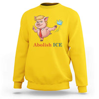 Protest Pig Kicking Icy Crown Sweatshirt Political Humor Gift