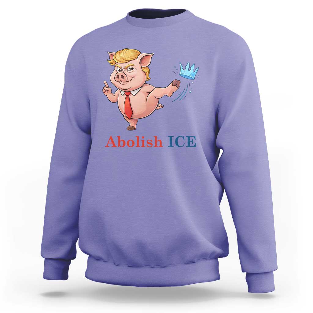 Protest Pig Kicking Icy Crown Sweatshirt Political Humor Gift