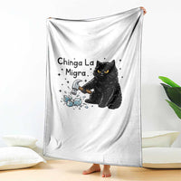 Chinga La Migra Throw Blanket Funny Cat Immigration Support