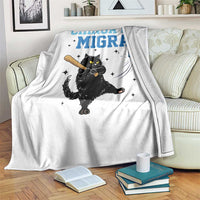 Chinga La Migra Throw Blanket Funny Protest Cat Minneapolis Support Gift