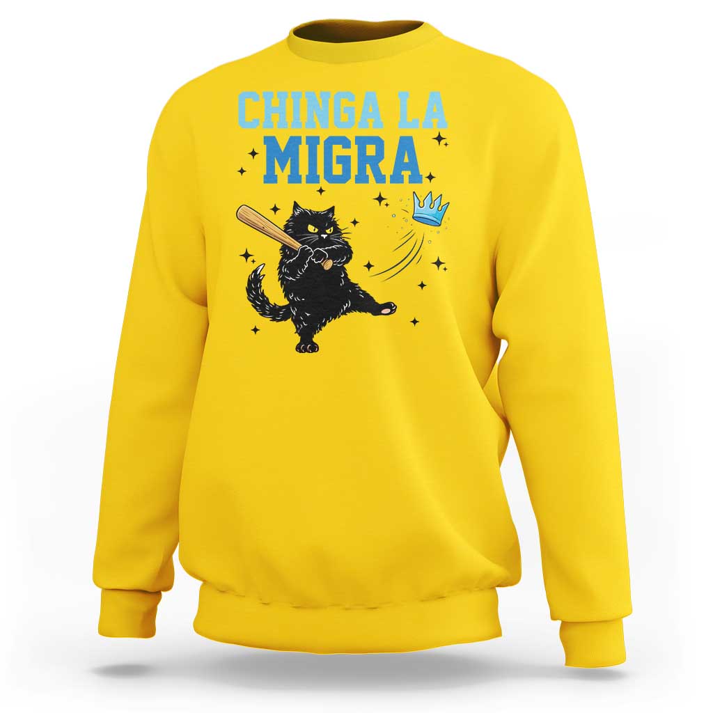 Chinga La Migra Sweatshirt Funny Protest Cat Minneapolis Support Gift
