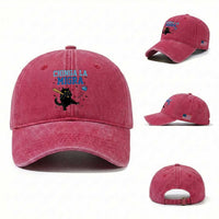 Chinga La Migra Washed Cotton Baseball Cap Funny Protest Cat Minneapolis Support Gift