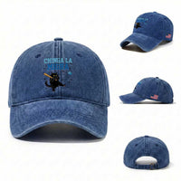 Chinga La Migra Washed Cotton Baseball Cap Funny Protest Cat Minneapolis Support Gift