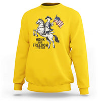 Funny Patriotic Goose Cowboy Sweatshirt Honk For Freedom