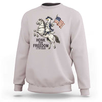 Funny Patriotic Goose Cowboy Sweatshirt Honk For Freedom