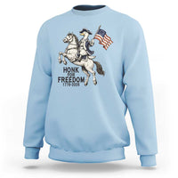 Funny Patriotic Goose Cowboy Sweatshirt Honk For Freedom