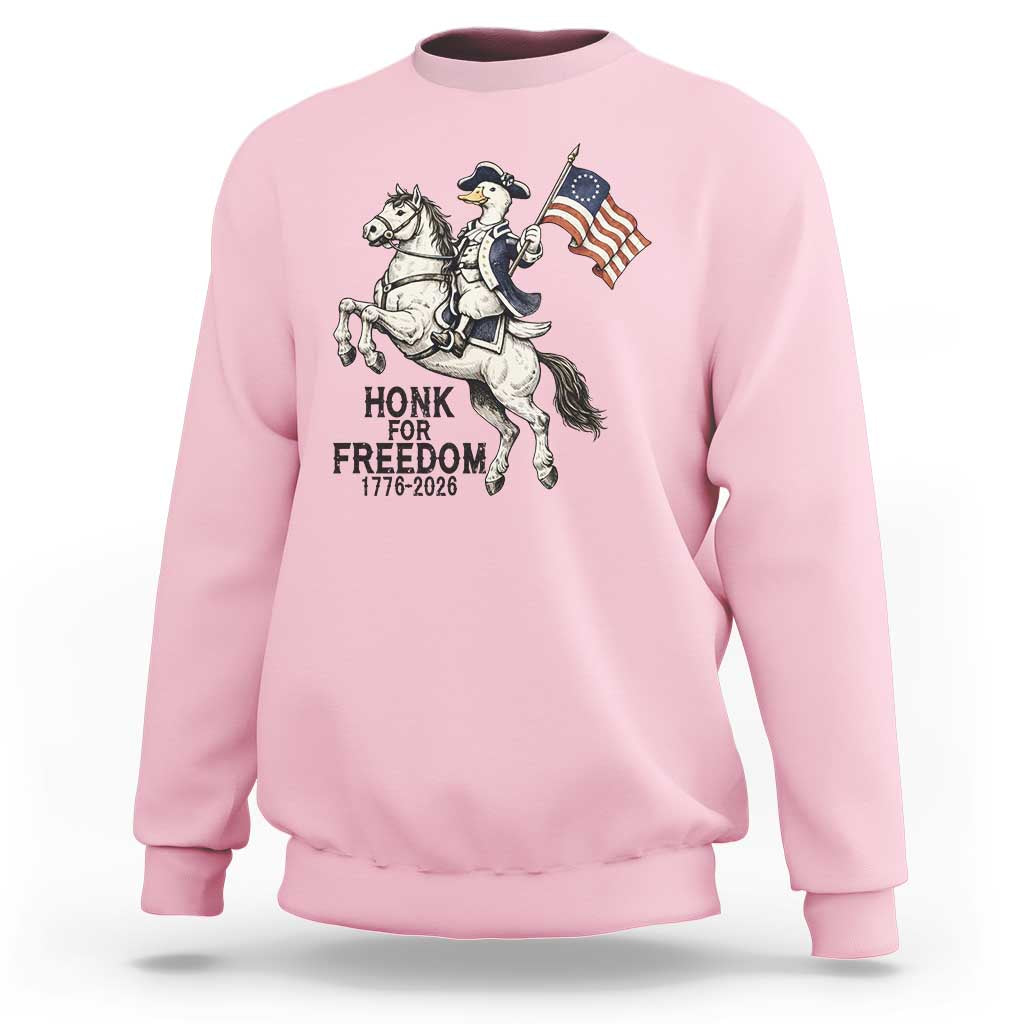 Funny Patriotic Goose Cowboy Sweatshirt Honk For Freedom