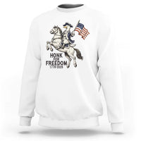 Funny Patriotic Goose Cowboy Sweatshirt Honk For Freedom