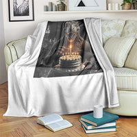 Funny Birthday Dinosaur Throw Blanket Prehistoric Party Celebration