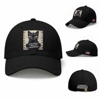 Funny Bad Cat Attitude Baseball Cap In My Defense I Was Left Unsupervised