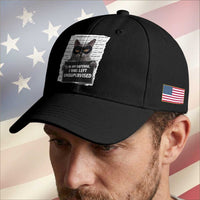 Funny Cat Mugshot Baseball Cap In My Defense I Was Left Unsupervised