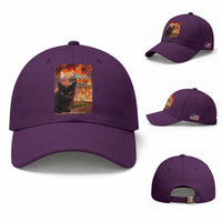 Funny Crazy Cat Selfie Baseball Cap Bad Kitty Chaos Humor Graphic