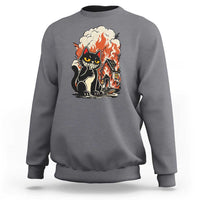 Funny Trouble Maker Cat Sweatshirt Cute Mischief Graphic Gift For Cat Lover