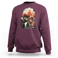 Funny Trouble Maker Cat Sweatshirt Cute Mischief Graphic Gift For Cat Lover