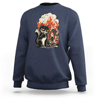 Funny Trouble Maker Cat Sweatshirt Cute Mischief Graphic Gift For Cat Lover