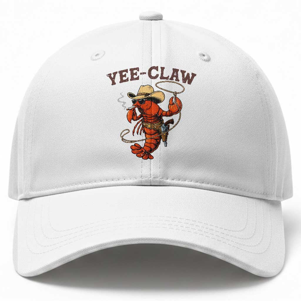 Yee Claw Southern Crawfish Baseball Cap Funny Seafood Party Graphic