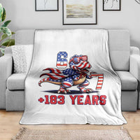 Funny 67 Meme Dinosaur American Pride Throw Blanket USA 250th Anniversary