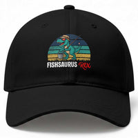 Funny Dinosaur Baseball Cap Fishsaurus Rex Fishing Lover