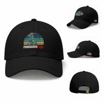 Funny Dinosaur Baseball Cap Fishsaurus Rex Fishing Lover