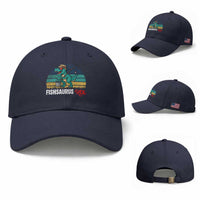 Funny Dinosaur Baseball Cap Fishsaurus Rex Fishing Lover