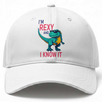 Funny Dinosaur Baseball Cap I Am Rexy And I Know It