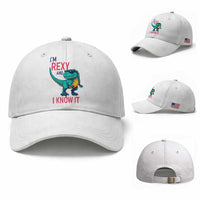 Funny Dinosaur Baseball Cap I Am Rexy And I Know It